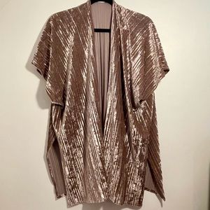 Crushed Velvet Whimsigoth Pleated Kimono Dusty Pink Romantic NWT one size